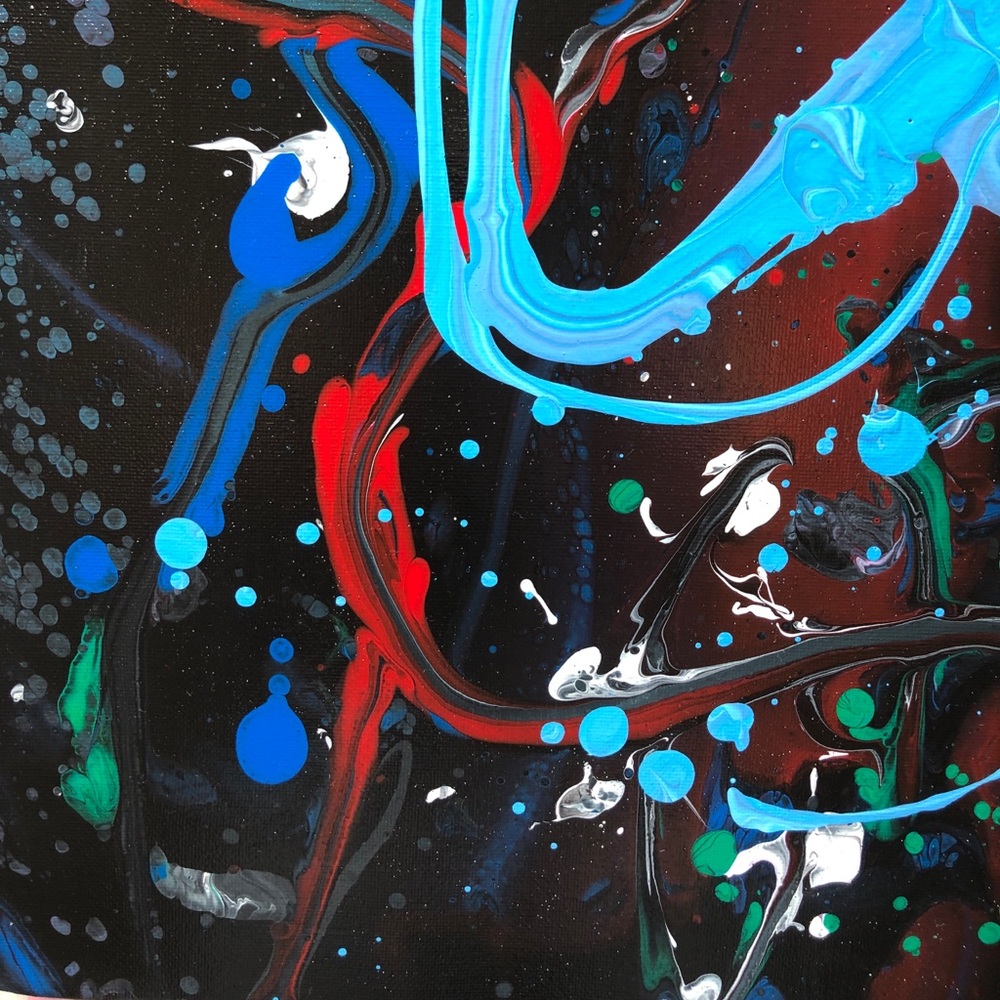Acrylic on canvas Fluid Art Painting